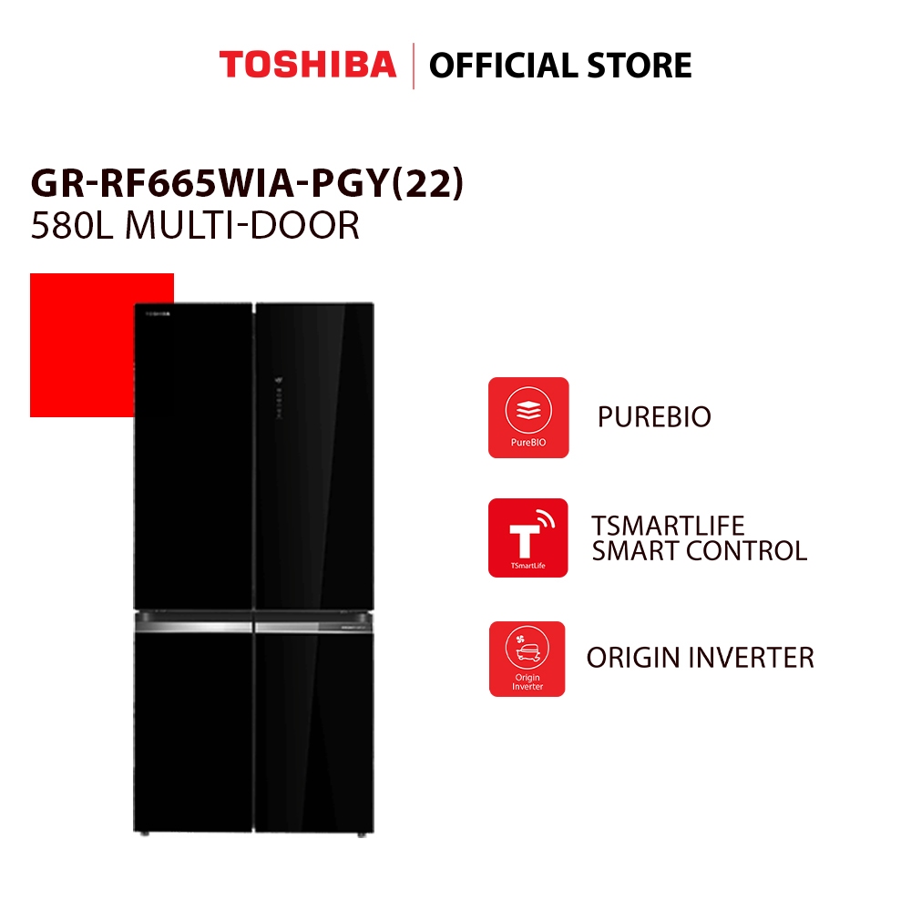 Toshiba GR RF665WIA PGY 22 580L Multi Door Origin Inverter