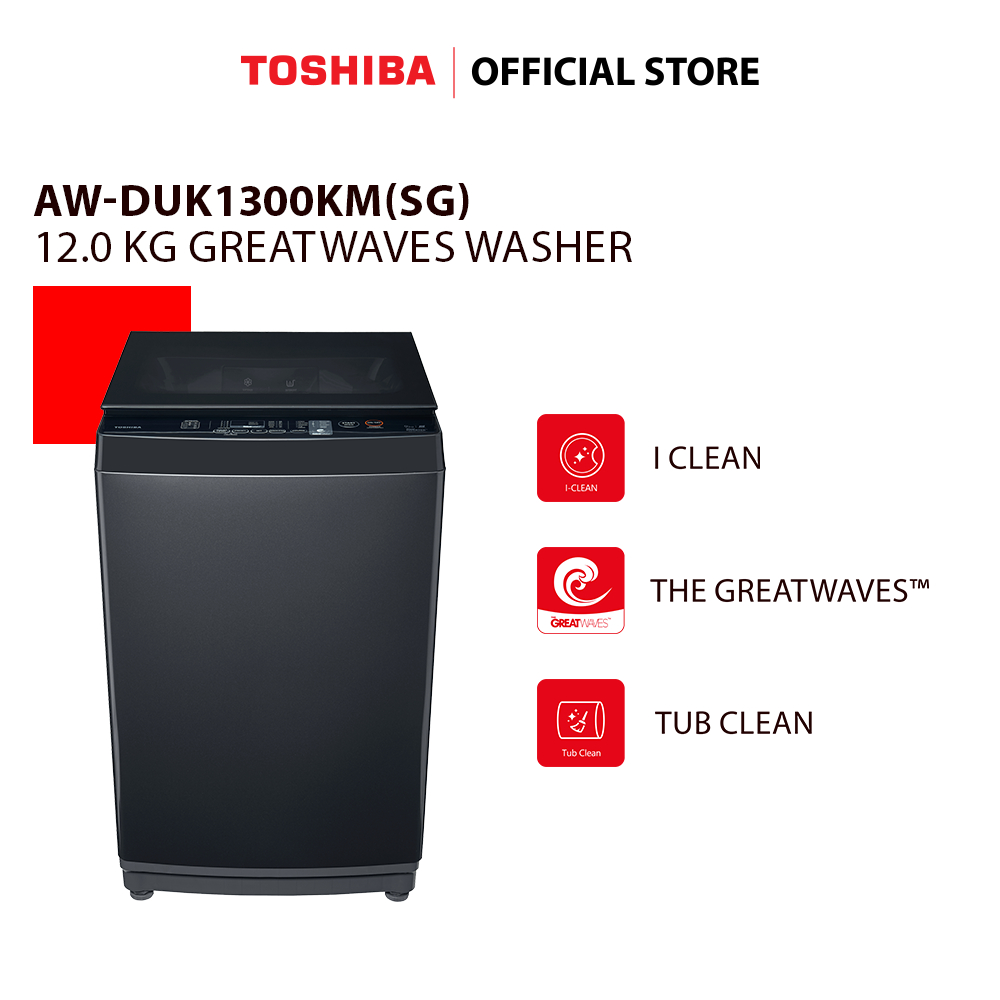 Toshiba AW DUK1300KM SG 12 0KG Greatwaves Fully Auto Top Load Washing