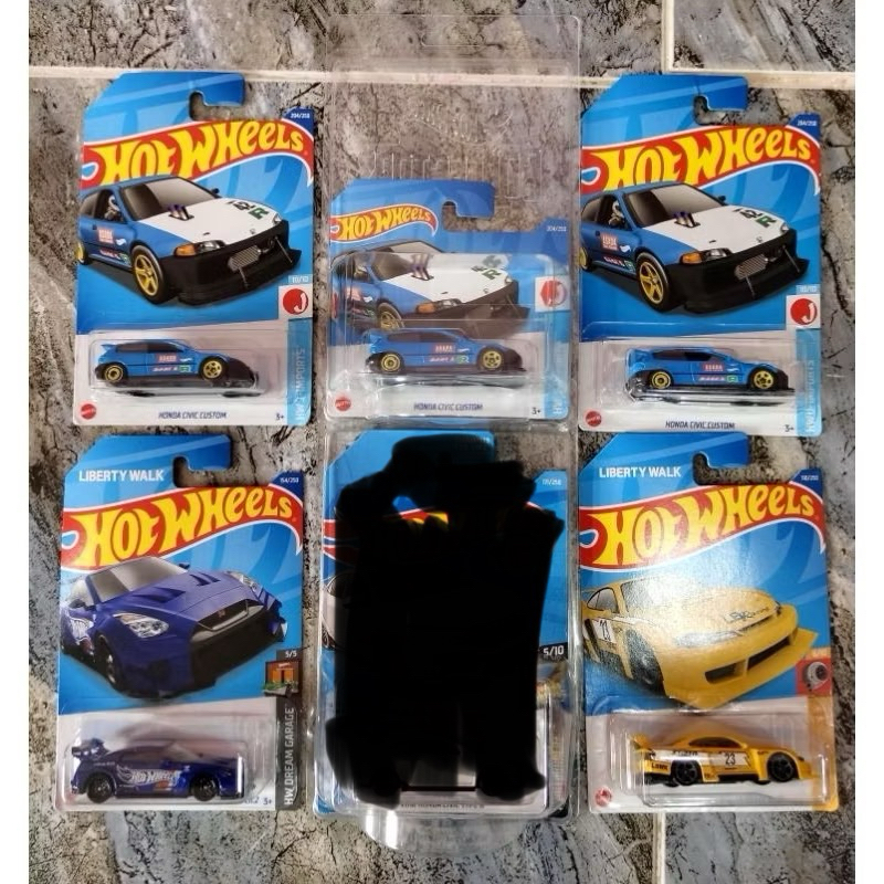 Mattel Hot Wheels Honda Civic Nissan Skyline LBWK Silvia Super