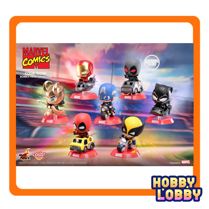 READY STOCK Hot Toys CBX225 Marvel Comics Marvel Cosbi Rider Bobble Head Collection Box