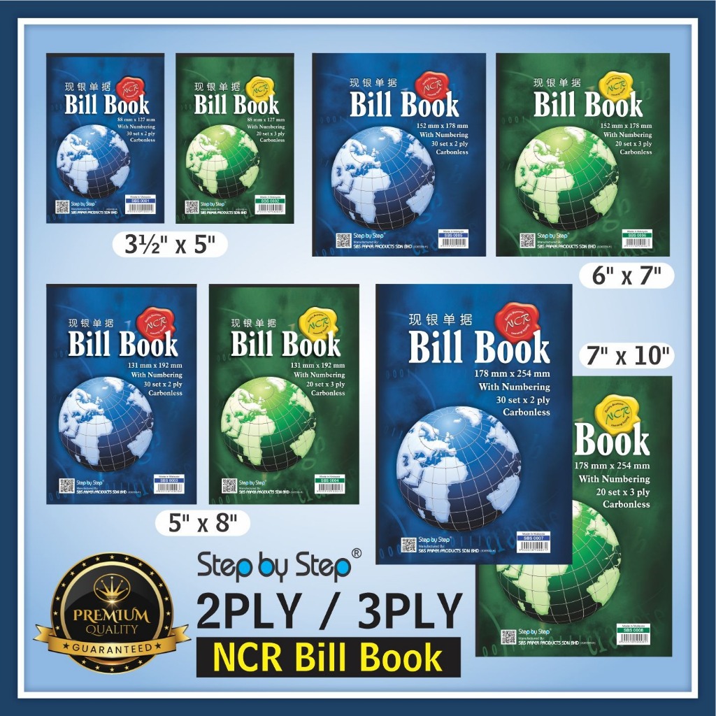 Step By Step NCR Carbonless Bill Book Receipt Book 2PLY 3PLY