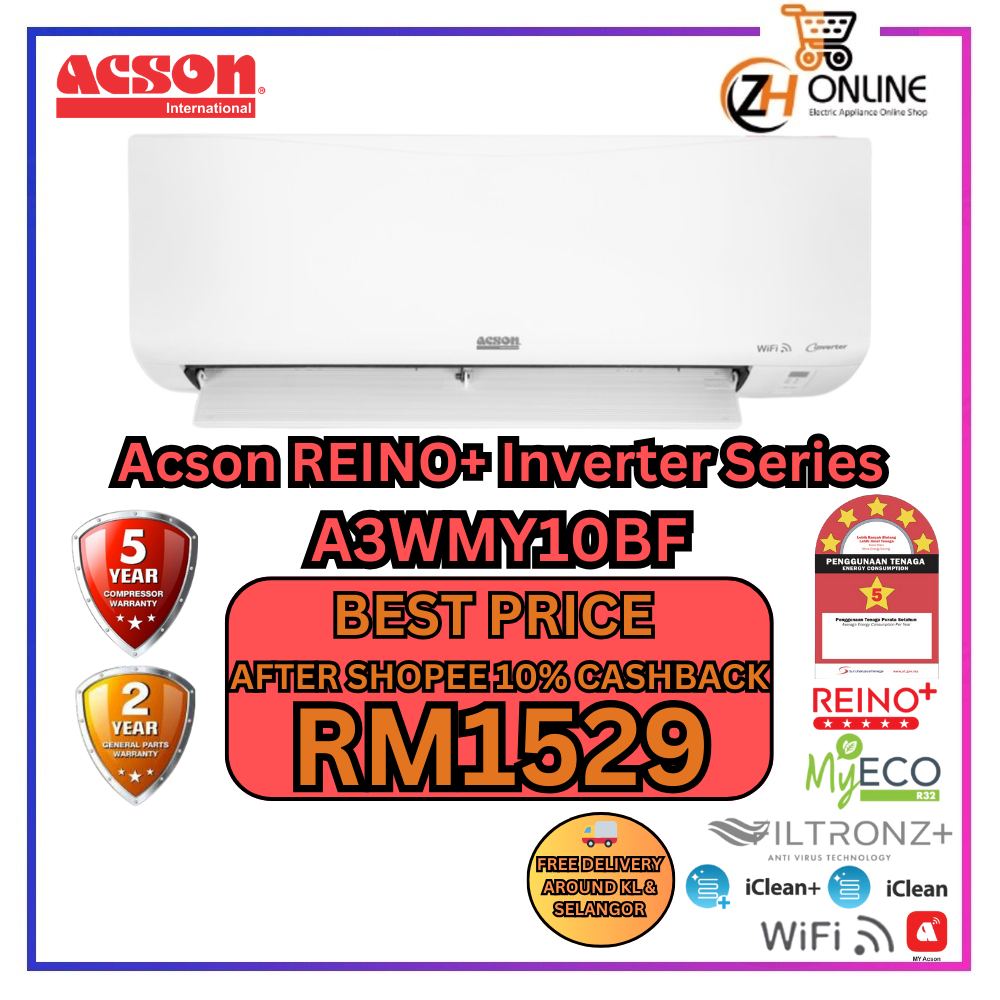 Acson Hp Hp Aircond Inverter Reino Reino Viento R Wall Mounted