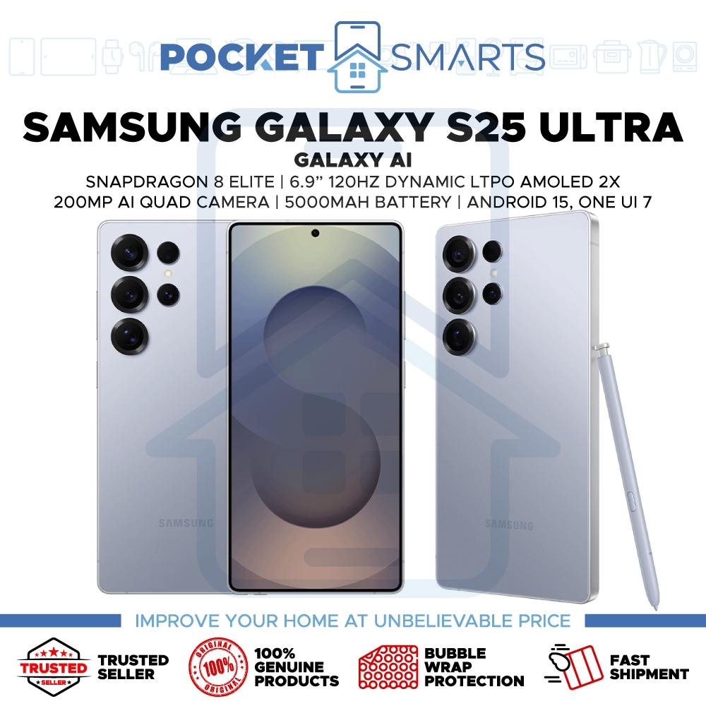 Malaysia Set Samsung Galaxy S25 Ultra 5G 256GB 512GB 1TB ROM 12GB