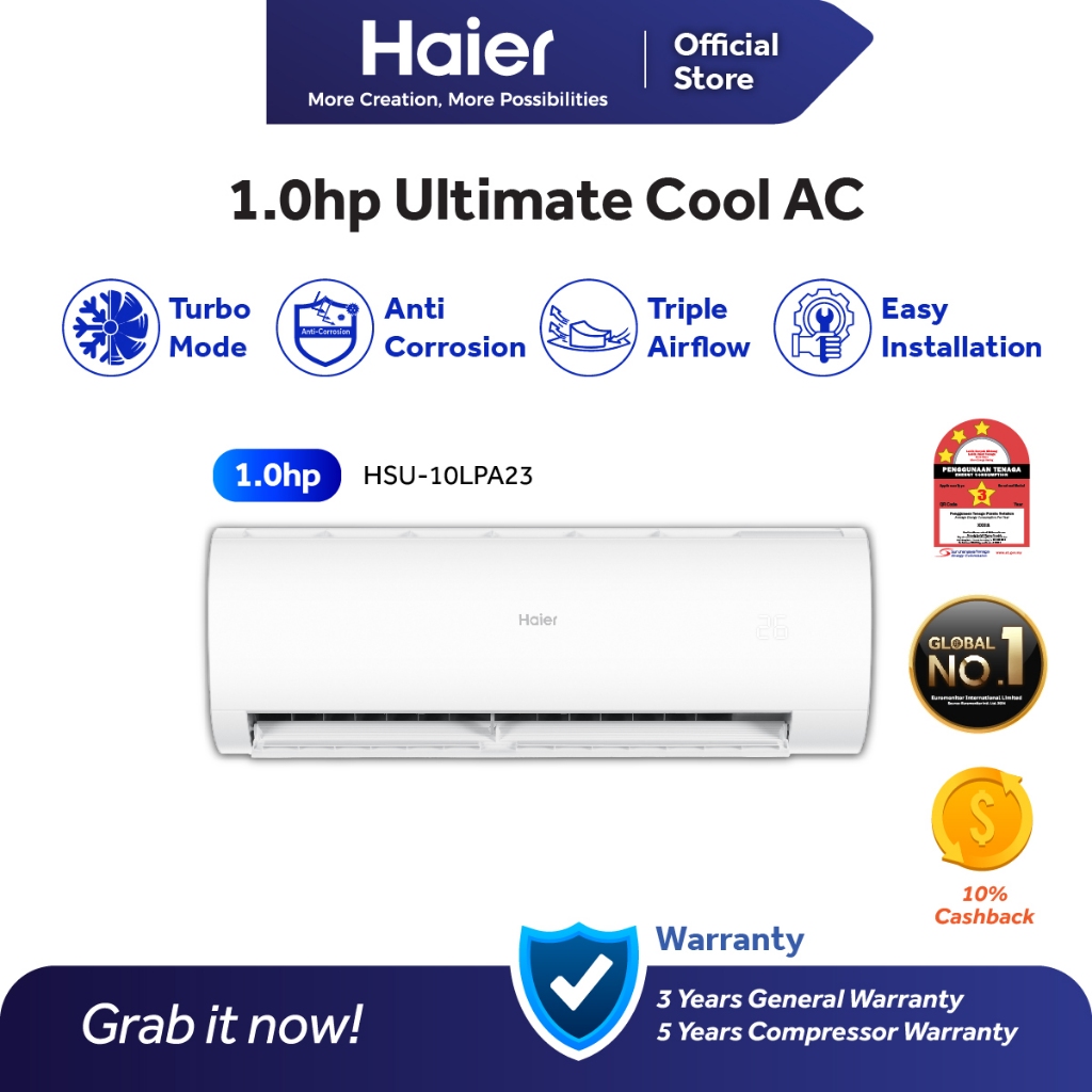 Star Haier Hp Non Inverter Air Conditioner Triple Air Flow