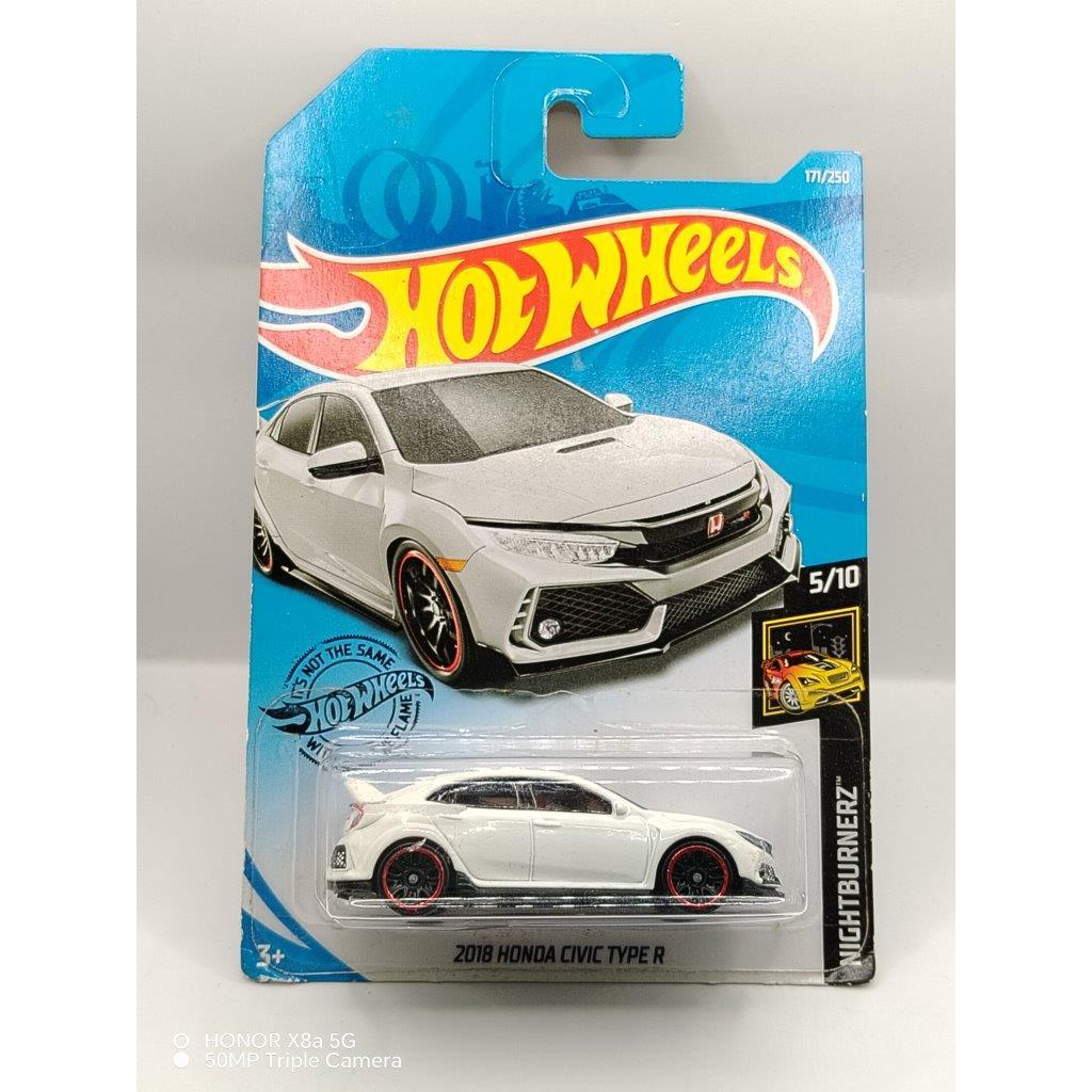 NEW Hot Wheels 2018 Honda Civic Type R White Mainline 1484 Shopee