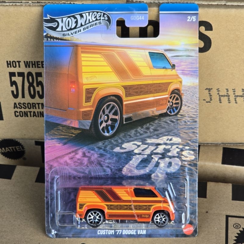 HOT WHEELS EXCLUSIVE SILVER SERIES SURF S UP CUSTOM 77 DODGE VAN
