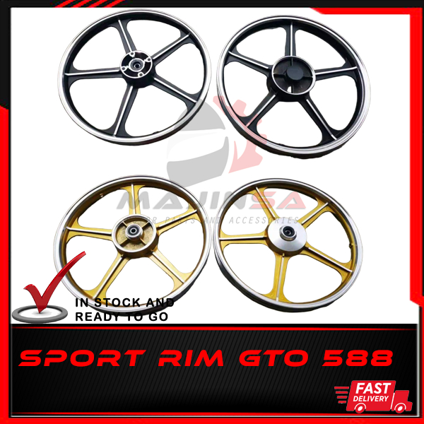 Sport Rim L Batang Gbo Y Ss Gold Black Cast Wheel Siap With