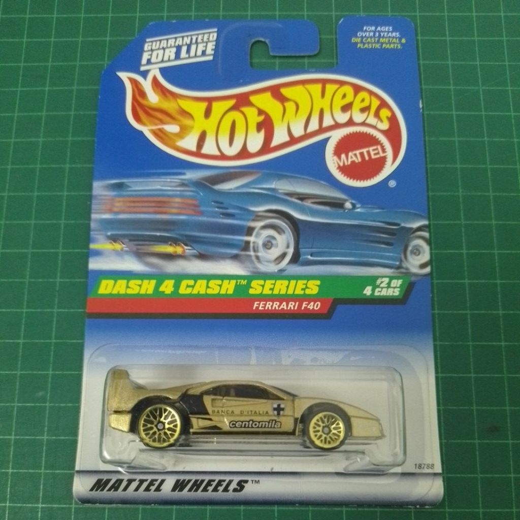 Hot Wheels Ferrari F40 Dash 4 Cash Series Gold BBS Shopee Malaysia