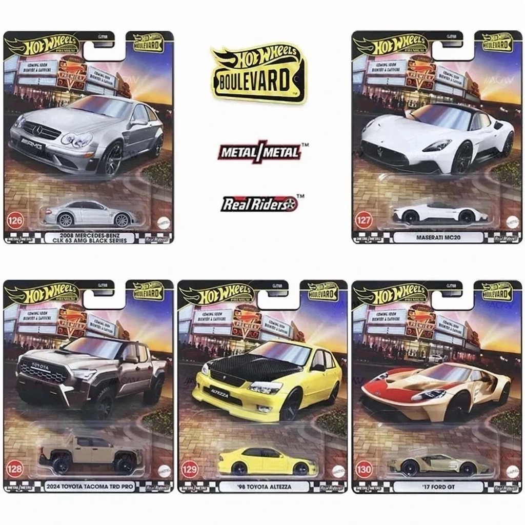 Set Of 5 Hot Wheels Premium GJT68 Boulevard Dash C 2025 TOYOTA