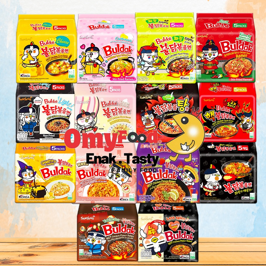 110g 140g X 5 Packs BAG SAMYANG Buldak Hot Chicken Ramen Various