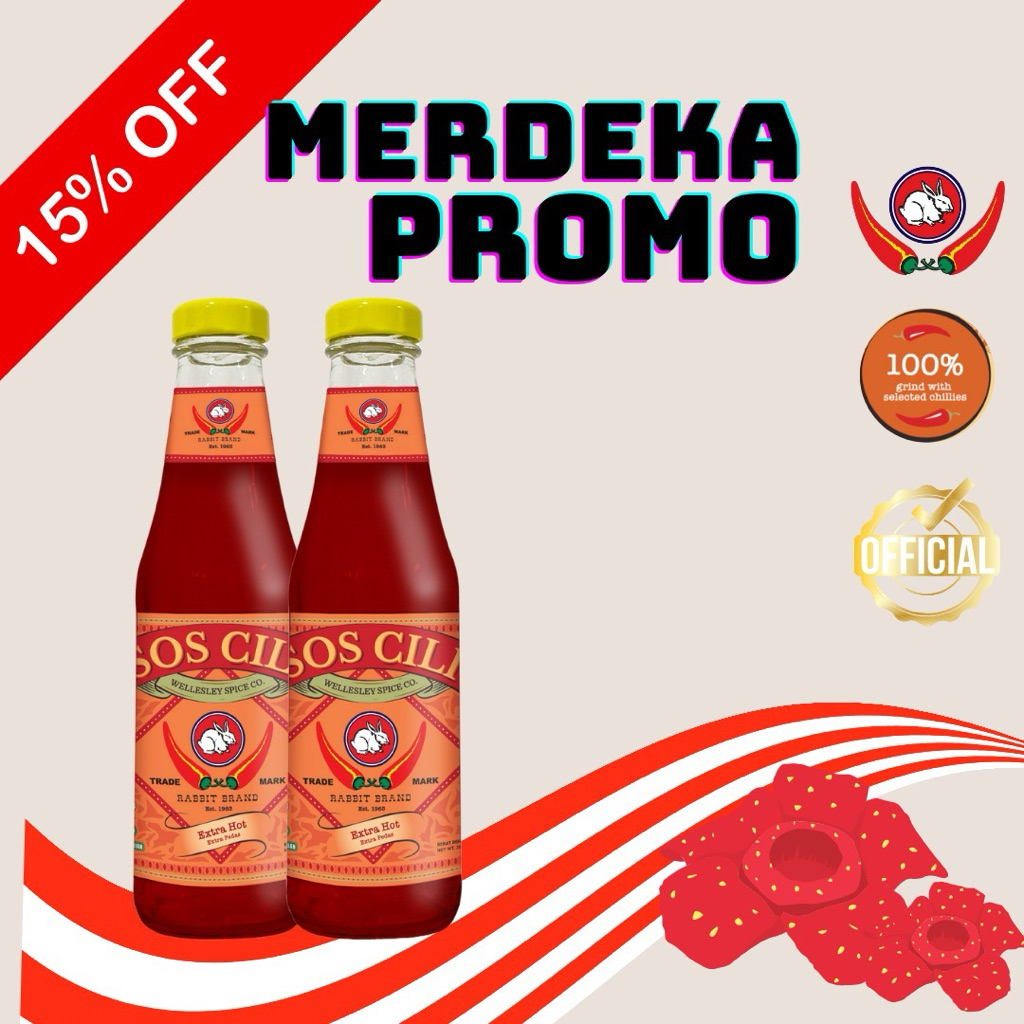 Official Shop Extra Hot Sos Cili Cap Arnab 360G Sos Cili Tak