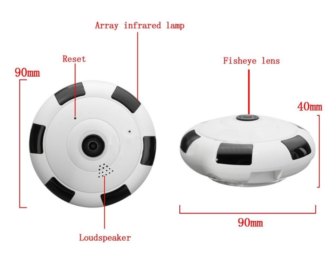 V Pro Mp P Mp P Fisheye Degree Panoramic Wireless