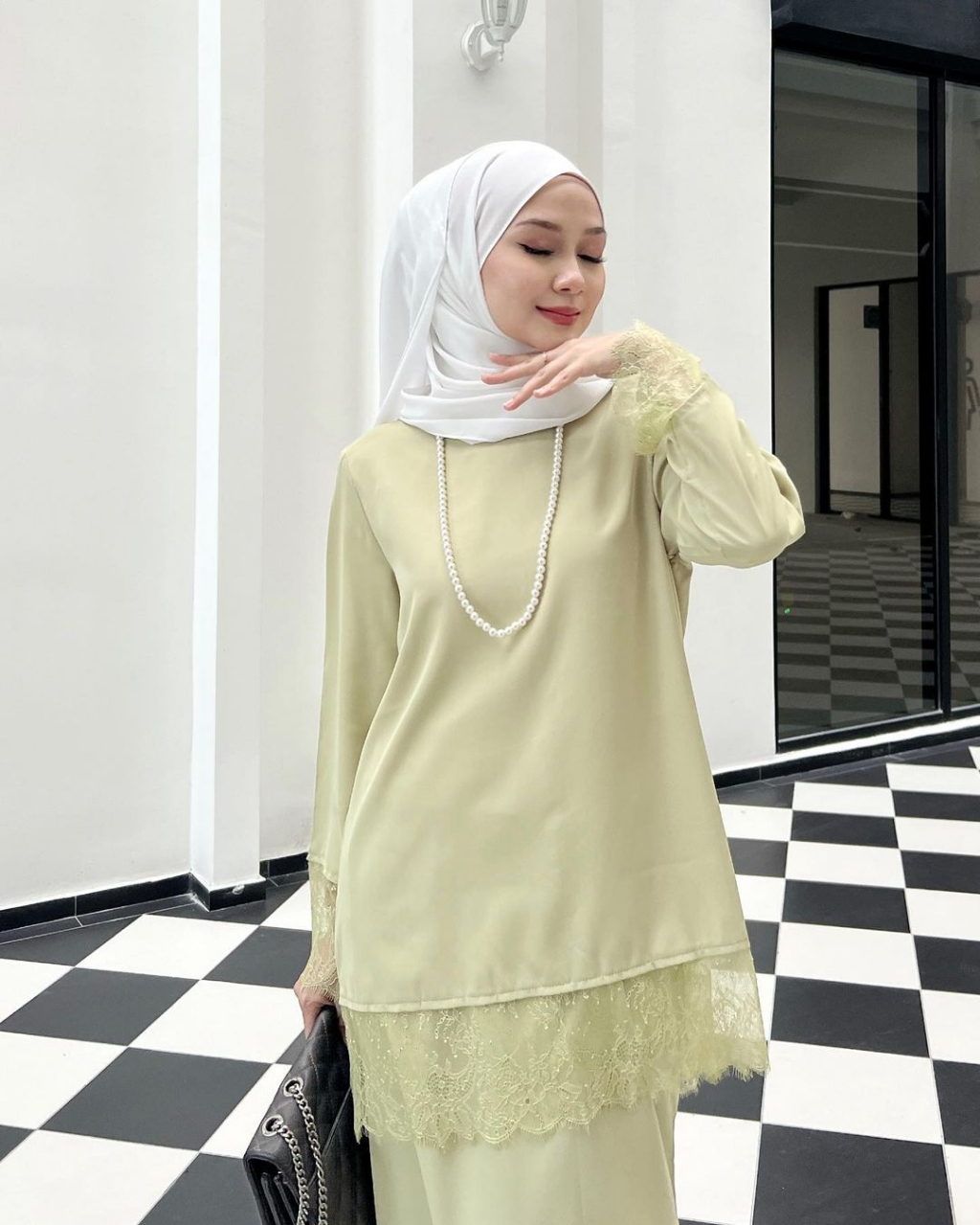 ZOE ARISSA BAJU KURUNG MODEN LACE Kurung RAYA HAJI 2024 Ironless Murah