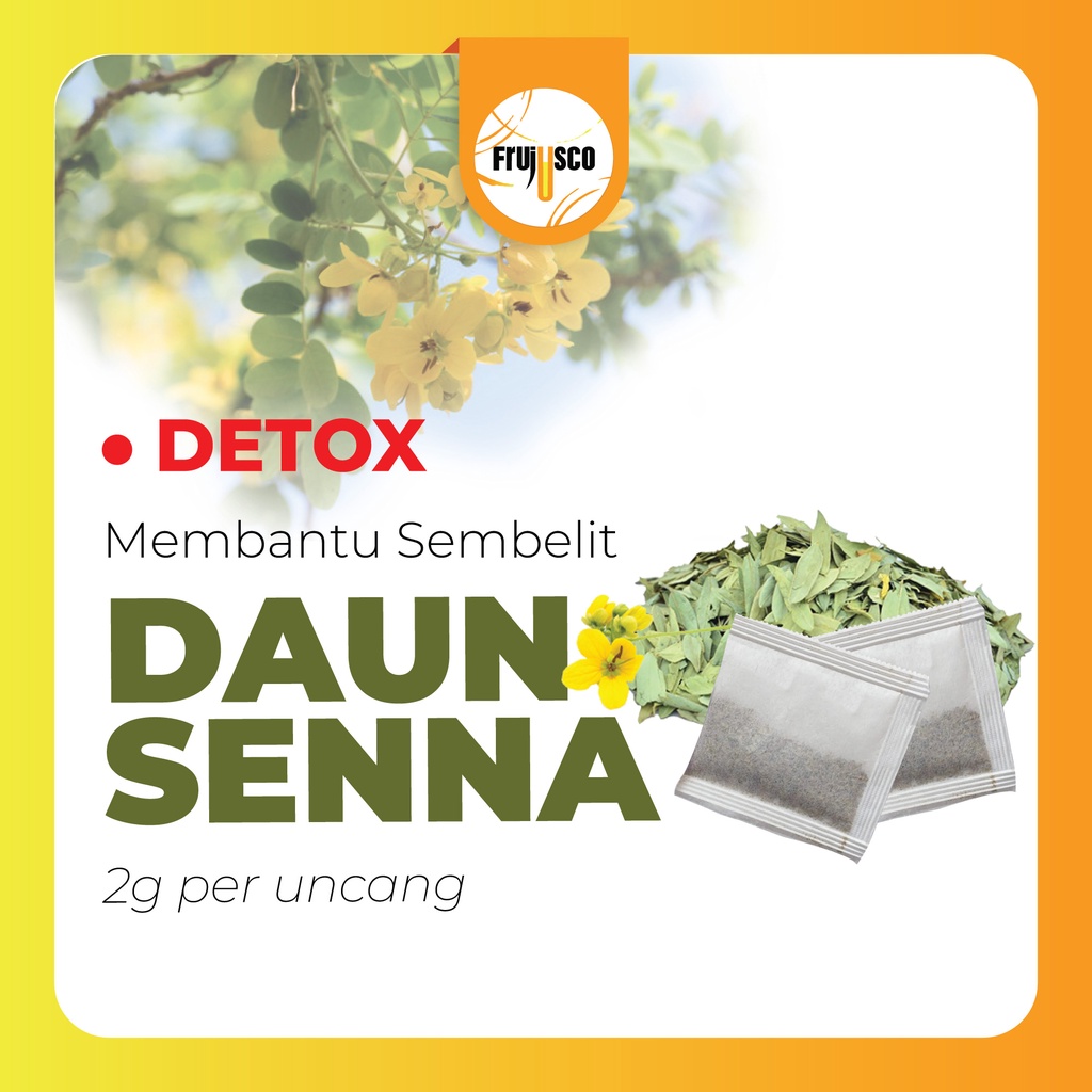 1 Uncang Frujusco Daun Sanna 100 Original Senna Tea Teh Senna Asli