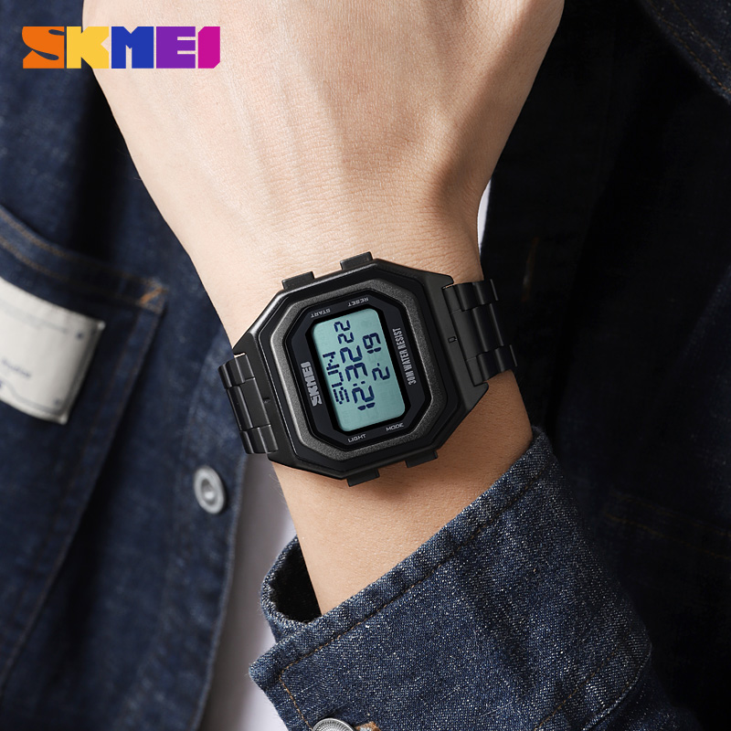 SKMEI 1875 Men S Womens Waterpoof Sporty Watch Alarm Clock Rubber And