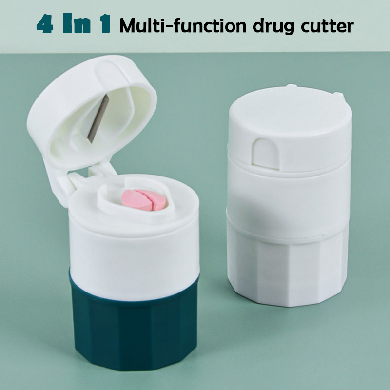 Pill Cutter Box Medicine Dispenser Pemotong Ubat Dispenser