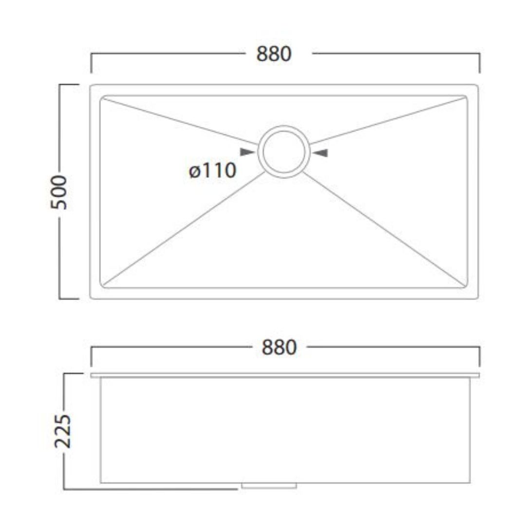 CABANA Single 1 2mm Thick 304 Stainless Steel Multifunctional Kitchen