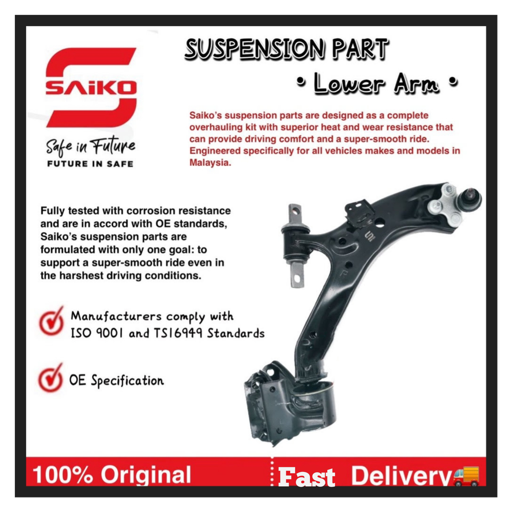 Year Warranty Saiko Control Lower Arm Proton Exora Preve Suprima S