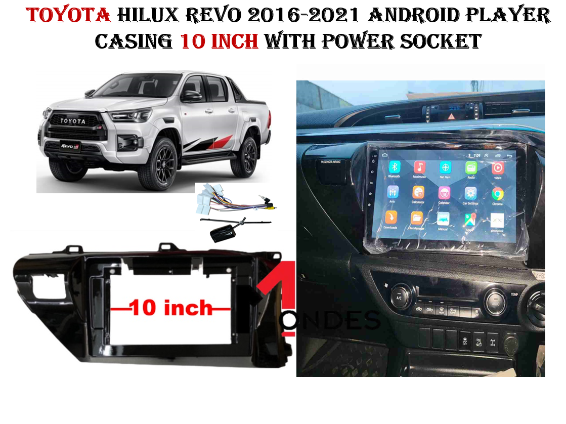 Toyota Hilux Revo 2016 2021Android Player Casing 10 Inch With Toyota