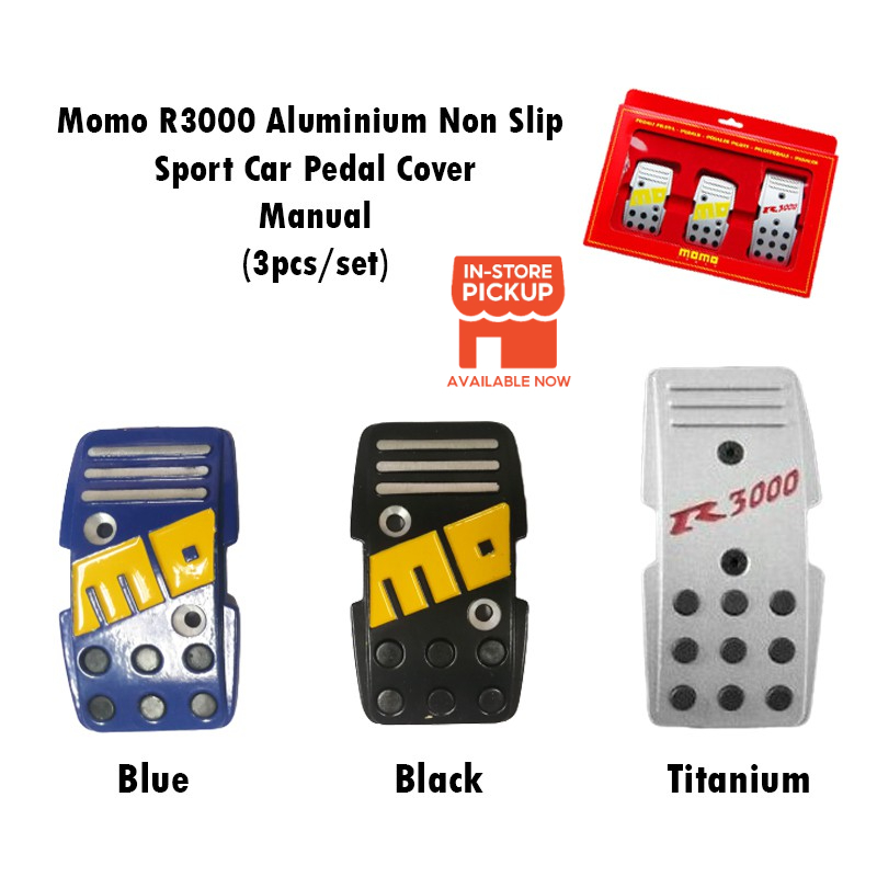 Momo R 3000 Aluminium Non Slip Sport Car Pedal Cover Manual Shopee