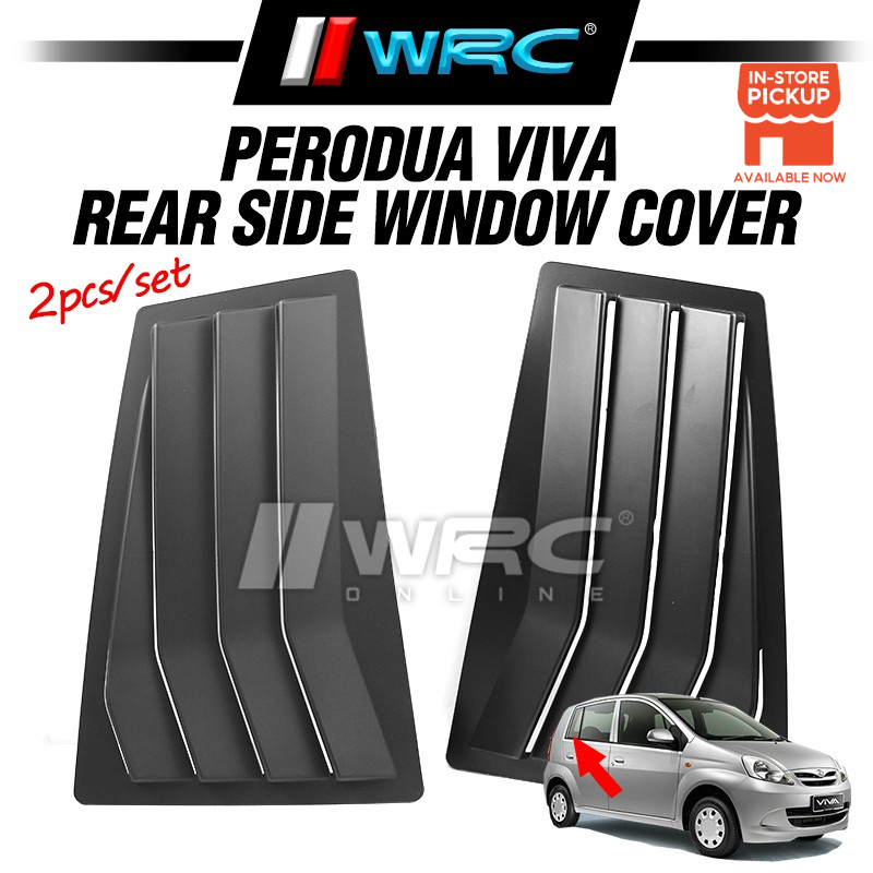 Perodua Viva Rear Side Window Protector Cover Mustang Style 2pcs Set