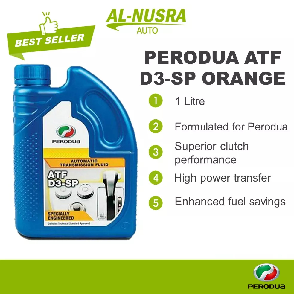 PERODUA ATF D3 SP ORANGE 1L AUTO TRANSMISSION FLUID GEAR OIL MINYAK