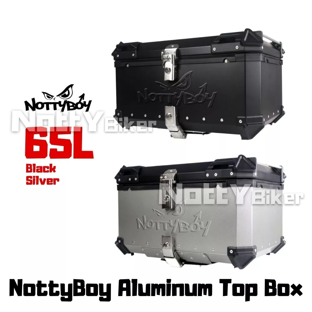 Nottyboy Heavy Duty Aluminum Top Box L Premium Design Solid Steel