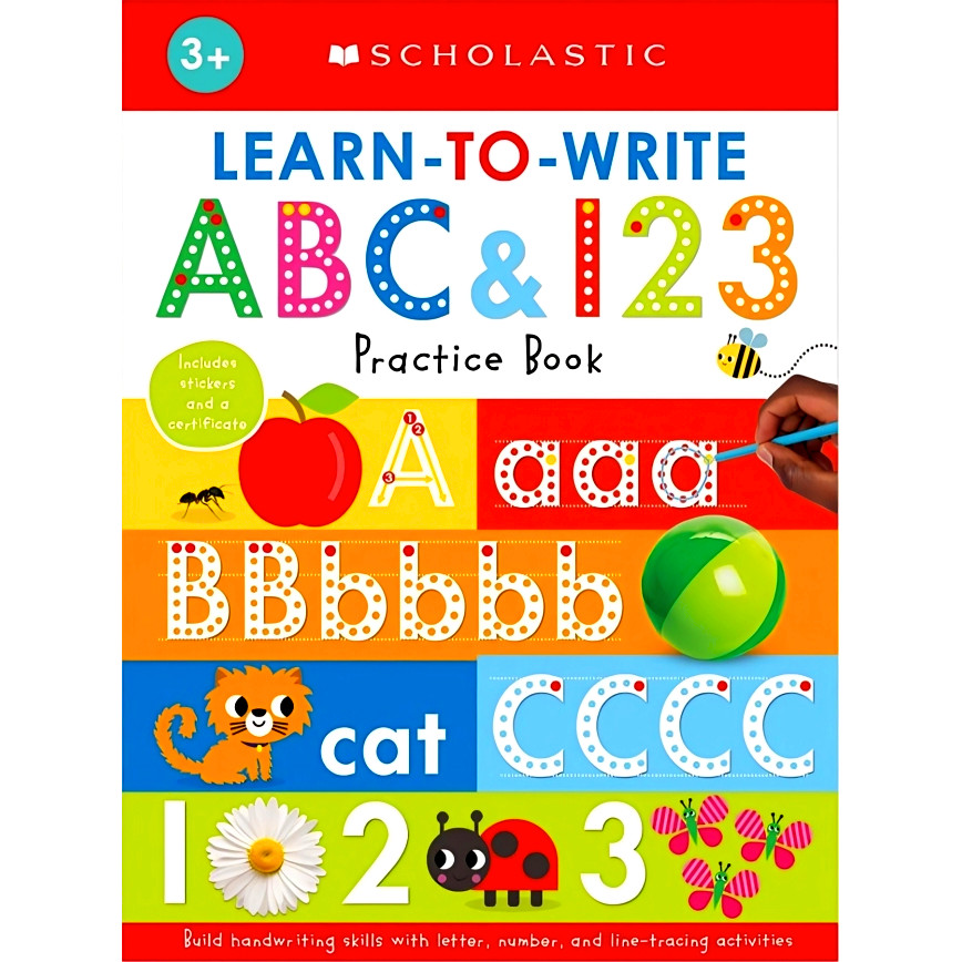 BBW LEARN TO WRITE ABC 123 SCHOLASTIC EARLY LEARNERS WORKBOOK ISBN 9781338828542