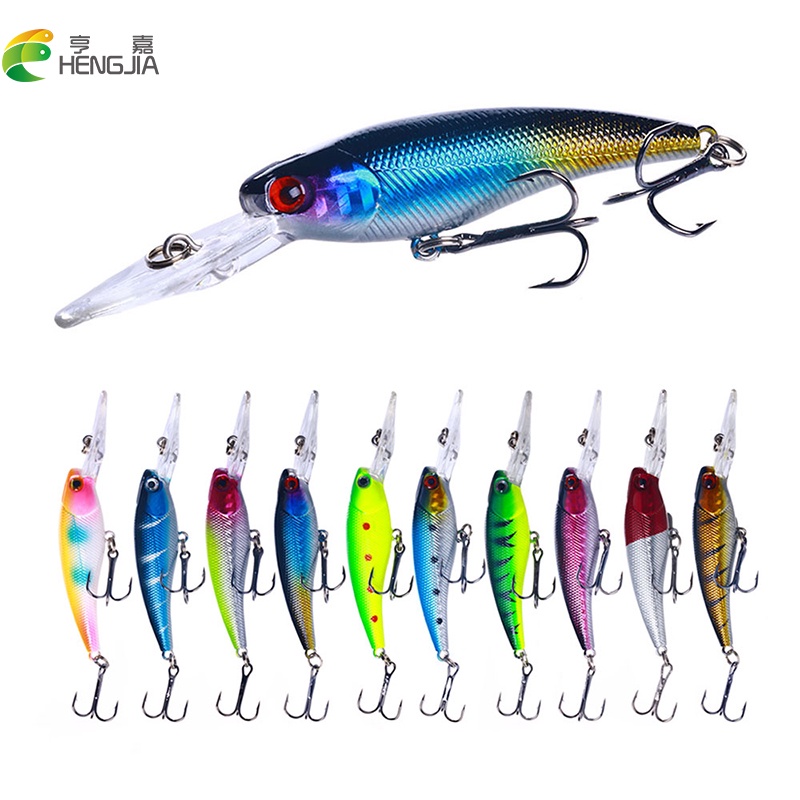 HENGJIA 1PCS Fishing Lure 9 5cm 8g 3D Eyes Artificial Hard Bait