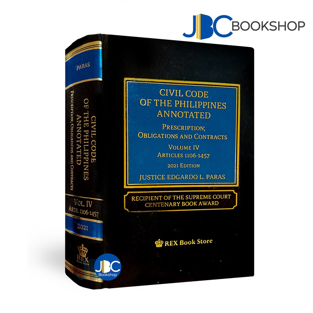 Vol 4 Civil Code Of The Philippines Annotated Obligations And