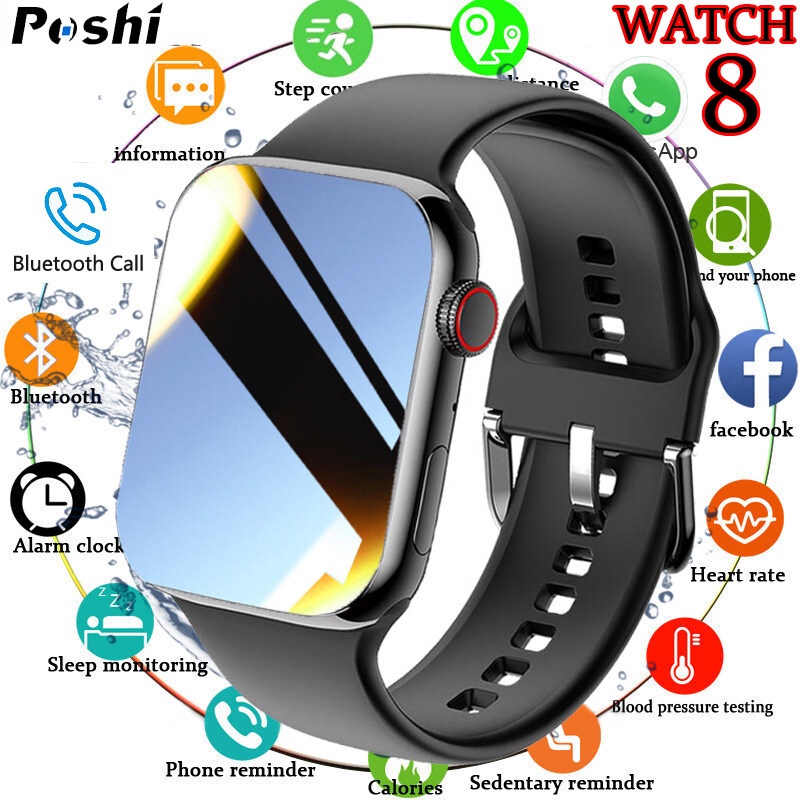 Poshi Smart Watch For Women Men Waterproof Original Bluetooth Call