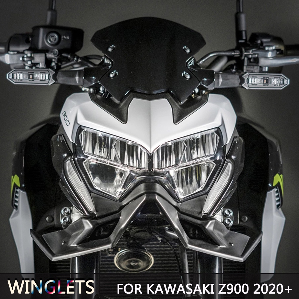 Carbon Fiber Motorcycle Z 900 Naked Front Spoiler Winglet Aerodynamic