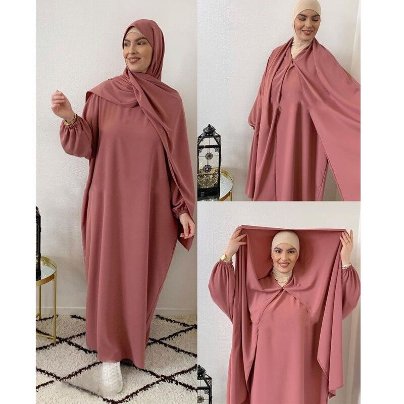 Ramadan Eid Muslim Hijab Dress Robes Musulmane Abaya Elegant Soft Islam