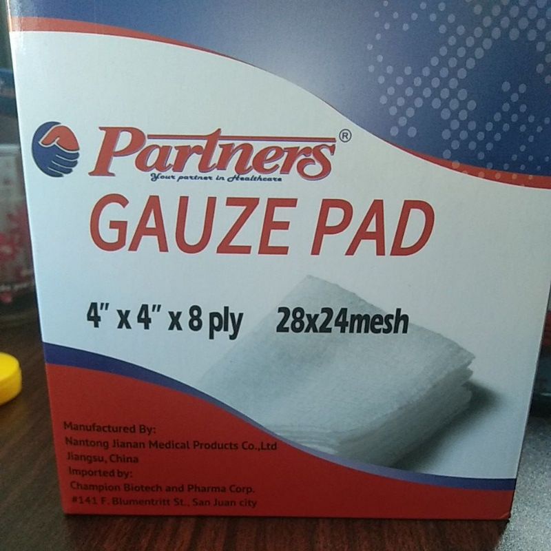 Gauze Pad 4 X4 X 8ply 28x24 Mesh 100 S Sterile Shopee Malaysia