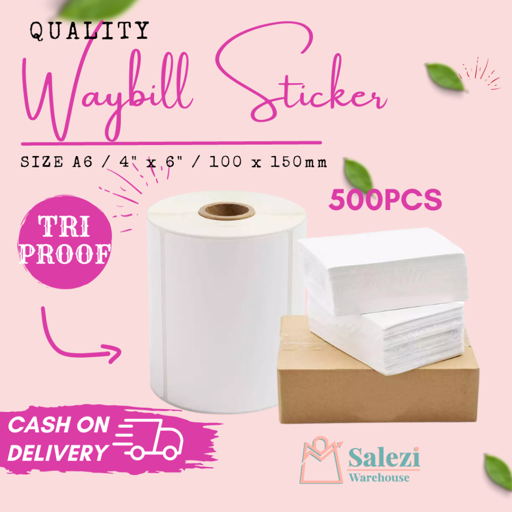 Premium Waybill Thermal Sticker Shipping Label Roll Fanfold A