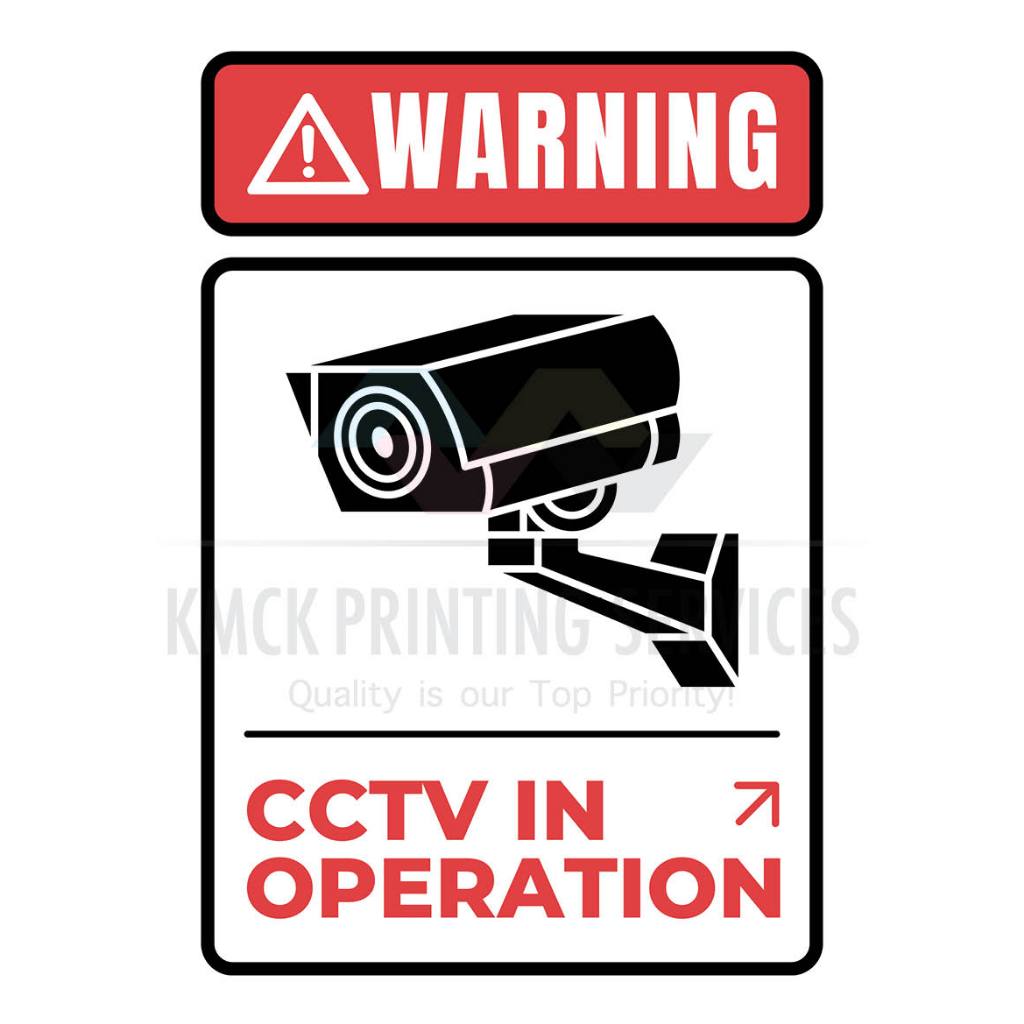 Cctv Warning Sign Hours Video Surveillance Laminated Sintra Board