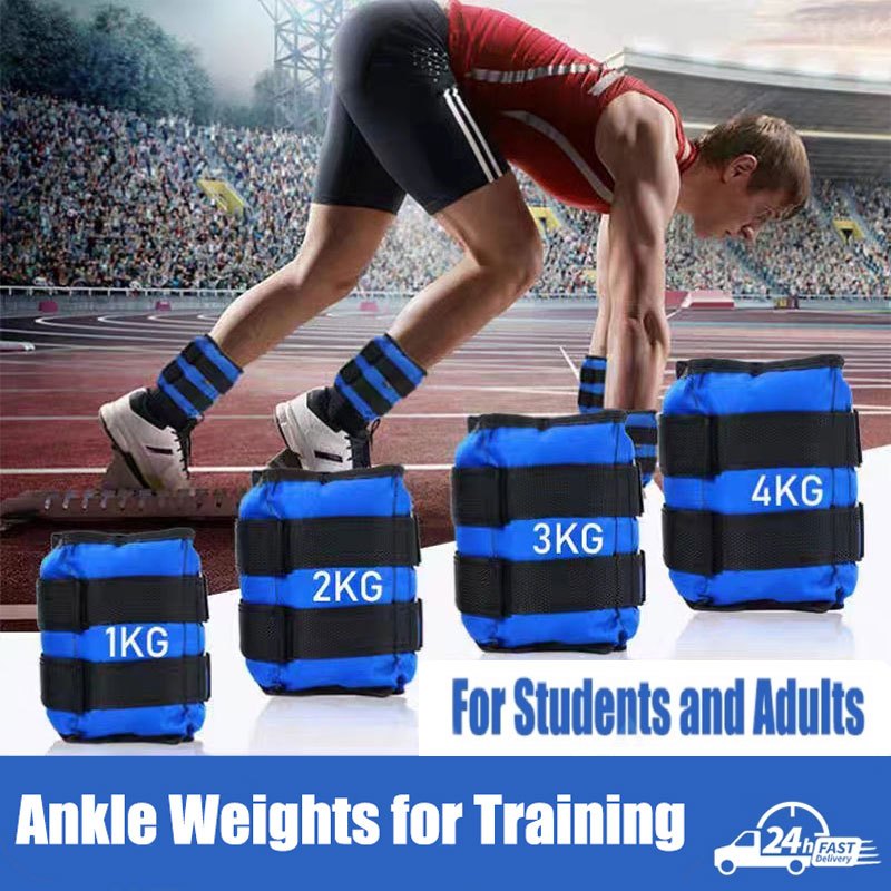 Pair Ankle Weights Sand Bag Kg Kg Adjustable Strength Training