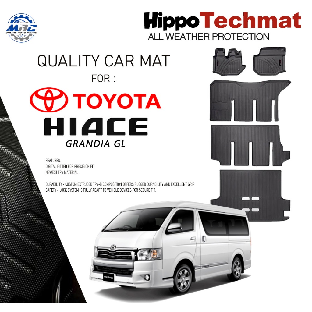 Hippo Techmat For Toyota Hiace Gl Grandia Old Face Deep