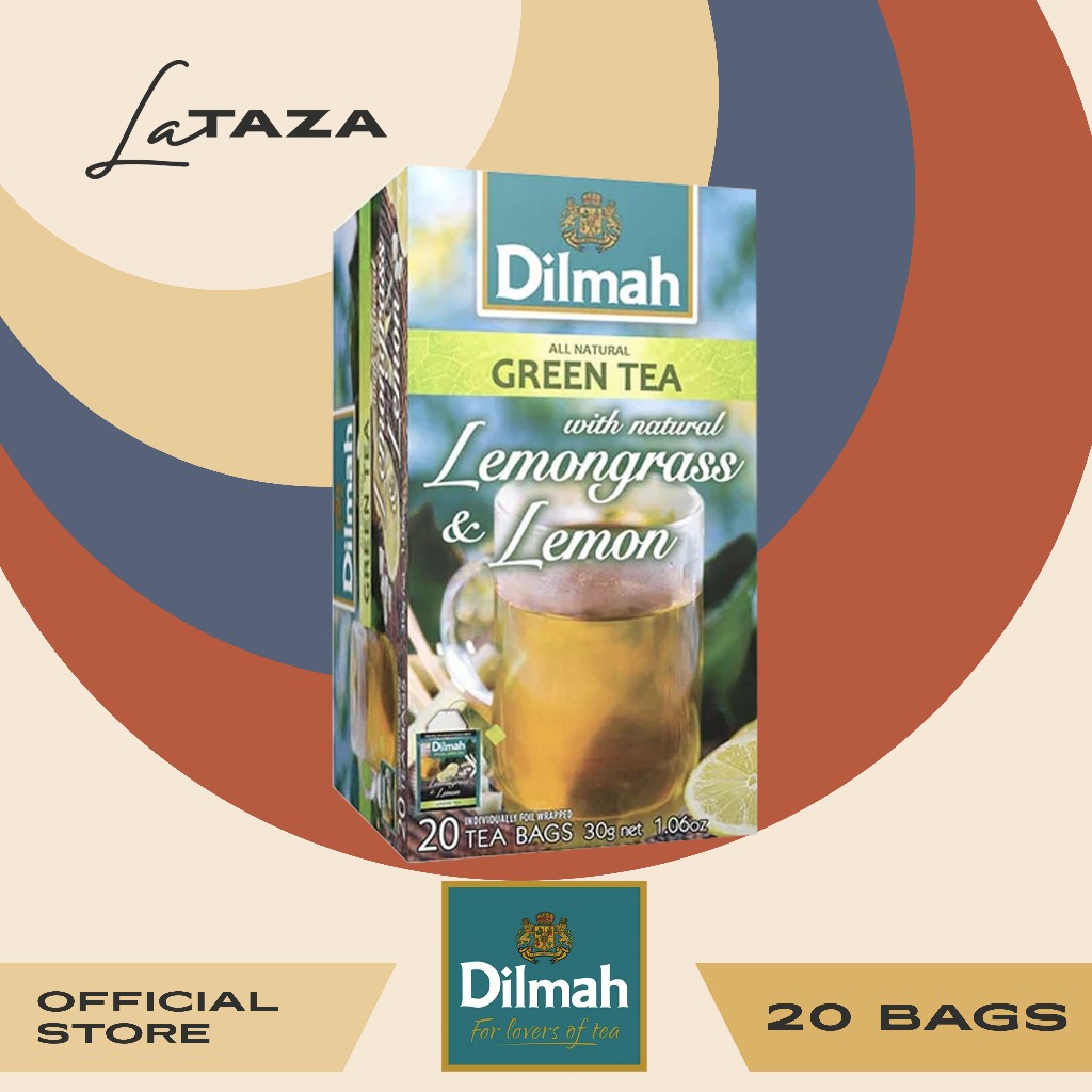 Dilmah Green Tea With Lemongrass And Lemon Bags Shopee Malaysia