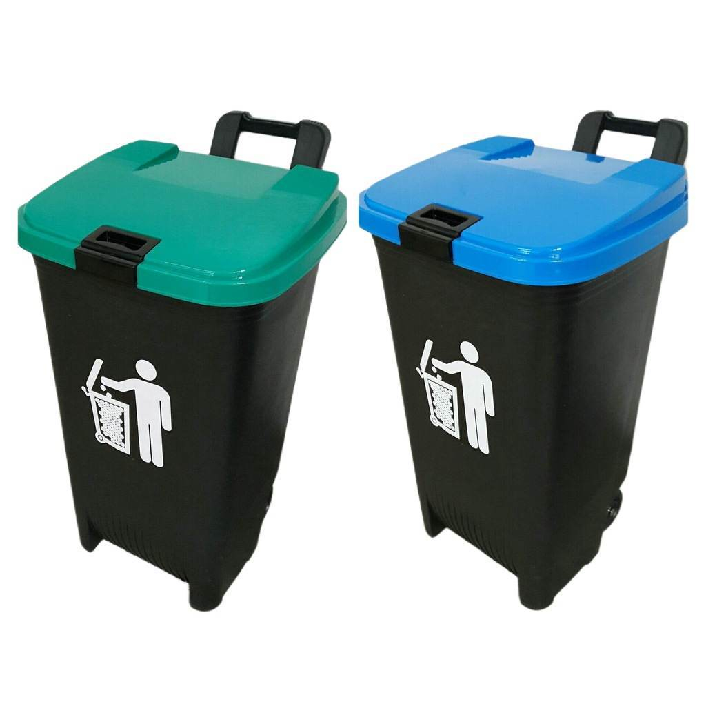 TRASHCAN 80L OROCAN Trash Bin Trash Can With Wheels And Lock Basurahan