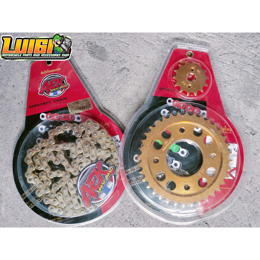 AEK HONDA WAVE 125 XRM 125 WAVE 100 XRM 110 CHAIN SET HEAVY DUTY