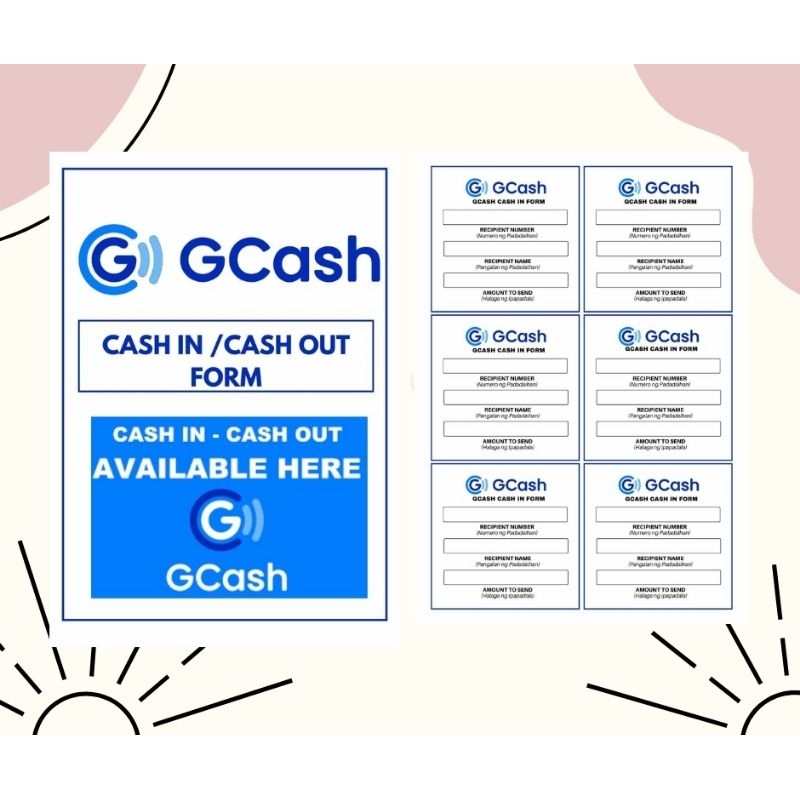 Gcash Cash In Cash Out Transaction Slip Memo Pad Size Shopee Malaysia