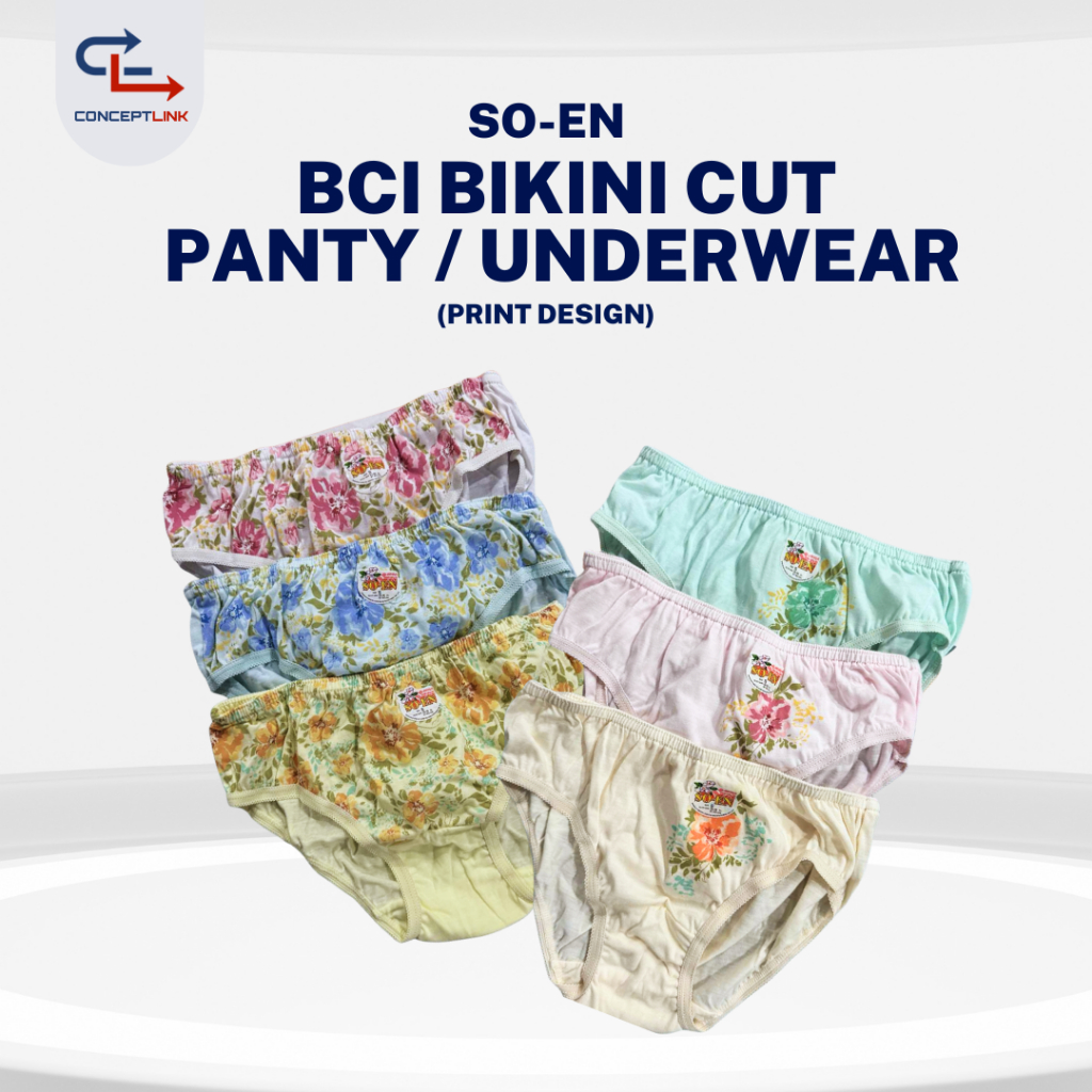 SOEN BCI Print Bikini Underwear Panty For Teens Adults Pcs