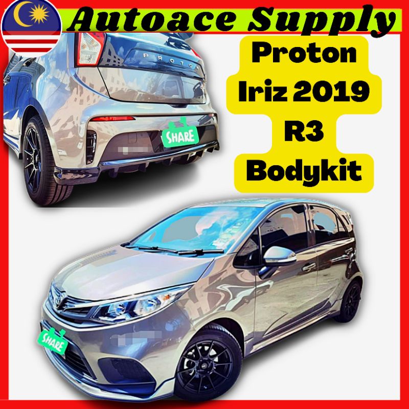 Proton Iriz Bodykit R Lip Diffuser Paint Black Colour Body Ton