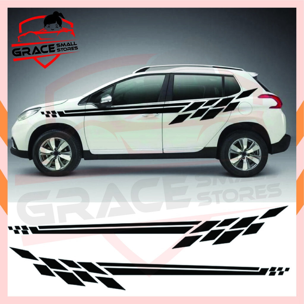 Car Body Side Vinyl Decal Sticker Proton Perodua 4x4 Trd Hilux Dmax