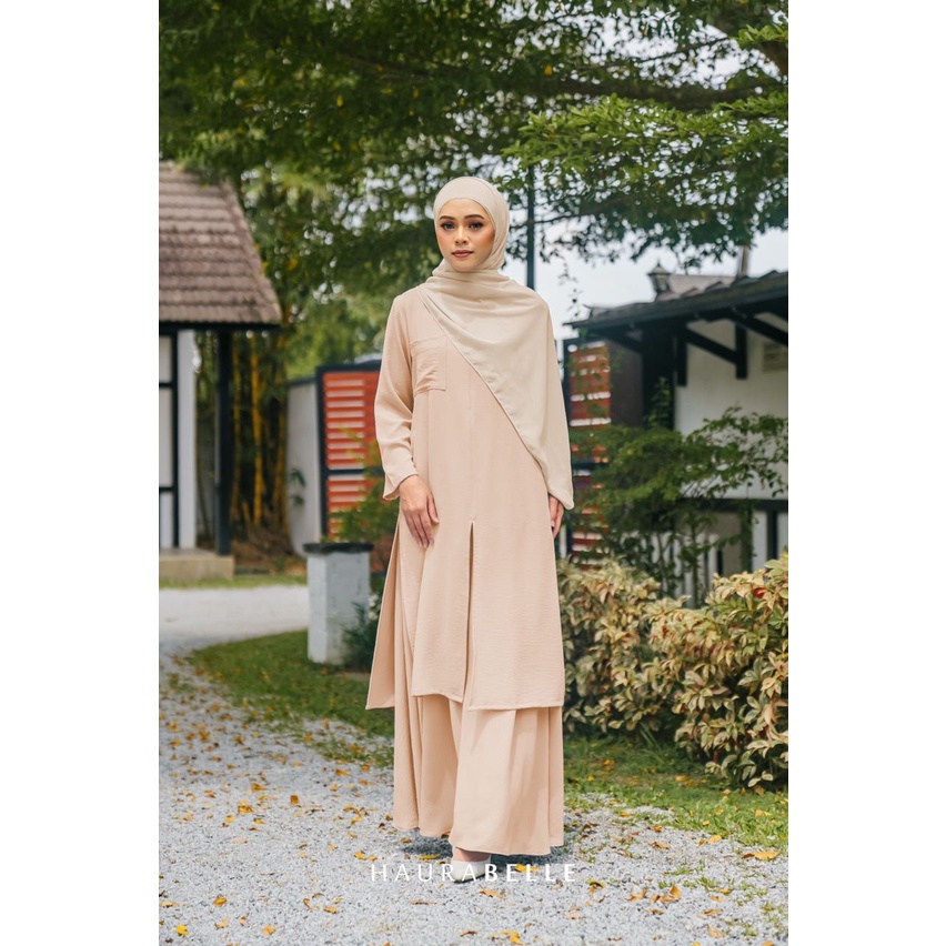 Melea Set Haurabelle Baju Kurung Ironless Shopee Malaysia