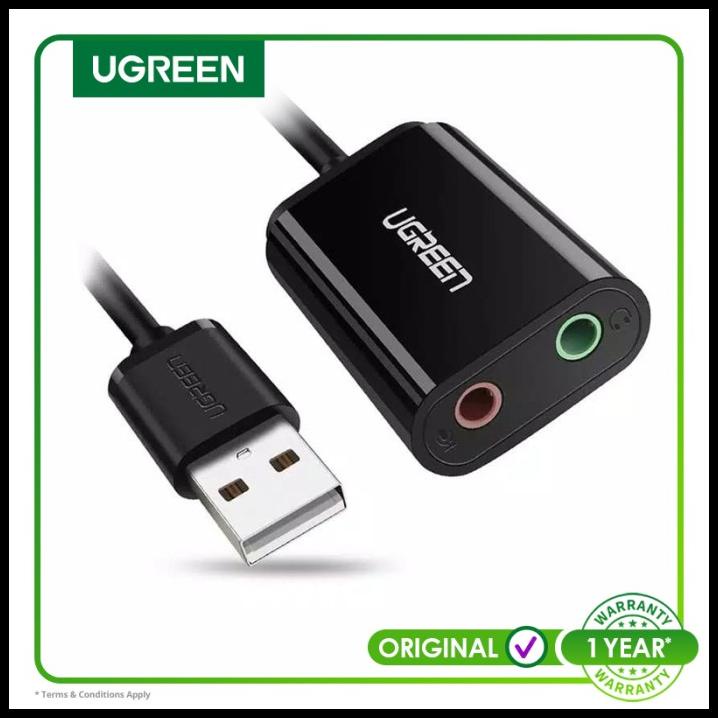 Ugreen Usb External Sound Adapter Black Shopee Malaysia