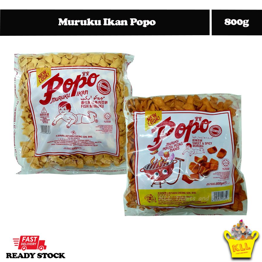 Muruku Ikan Popo Original Sweet Spicy Flavour 800g New Weighing