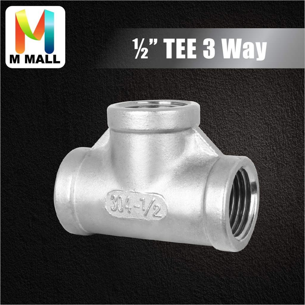 M Mall Stainless Steel Sus Pipe Fitting Tee Elbow Socket Nipple