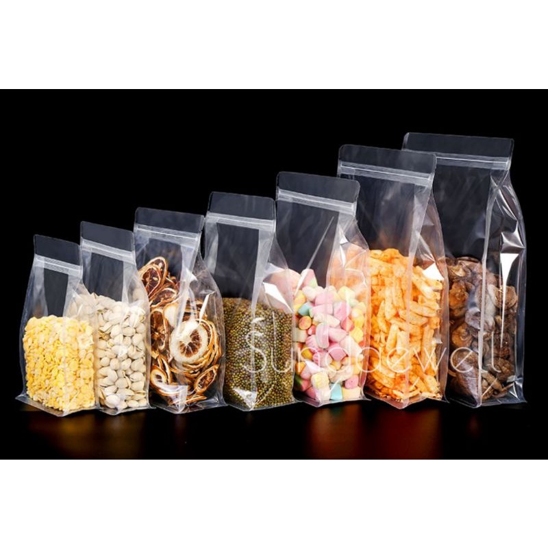 Frosted Clear Thick Plastic Transparent Stand Up Zip Lock Airtight Bag